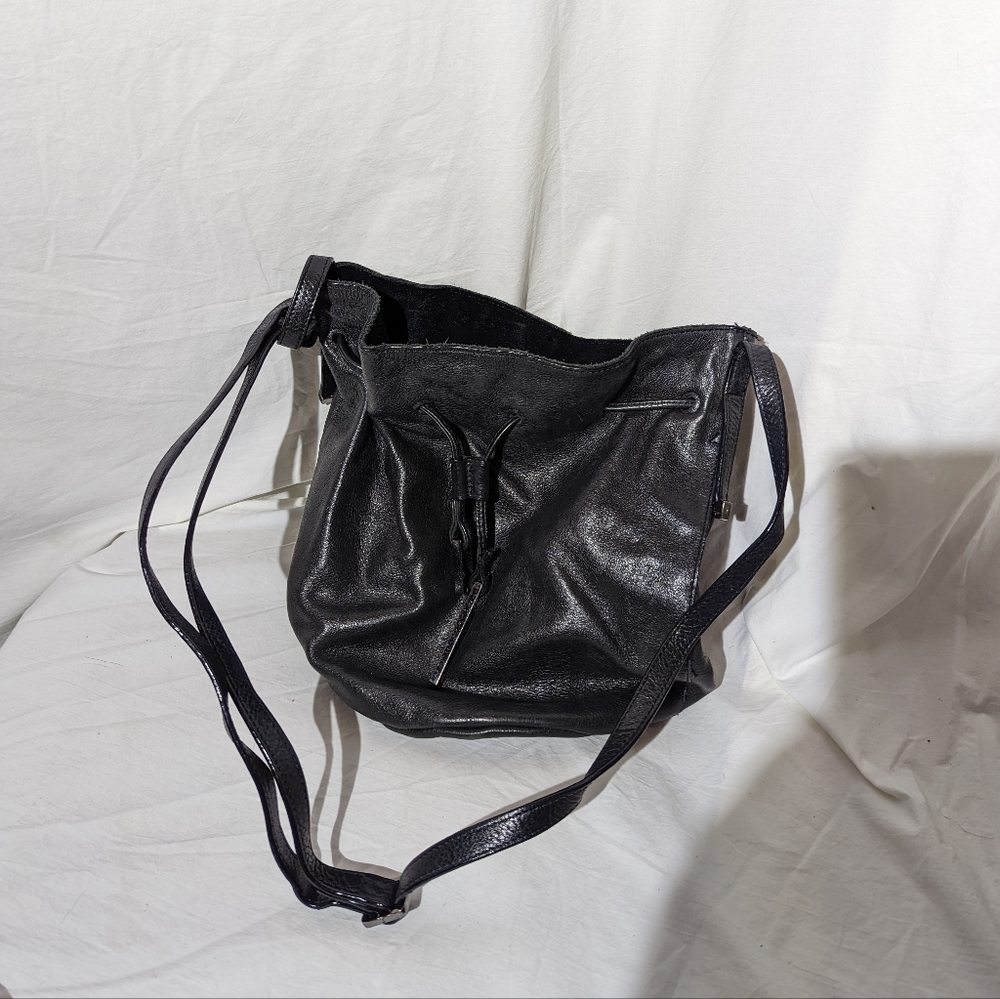 Halston Heritage Round Leather Shoulder Bag